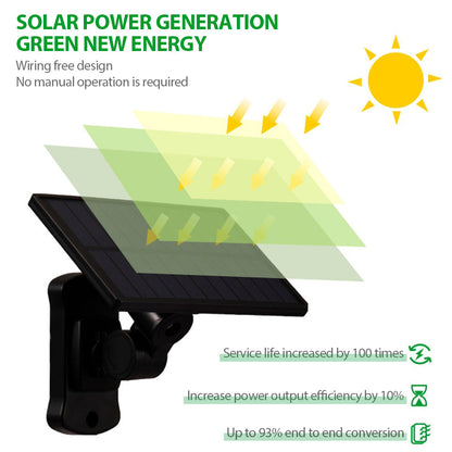 Solar Outdoor Lights 138 LED 3-Head Adjustable 360°Rotating Wide-Angle