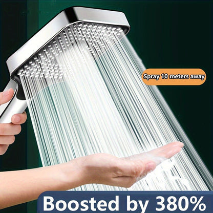 HighPressure Silver Shower Head with Adjustable Modes