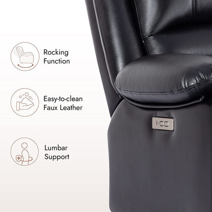 Faux Leather Electric Glider Reclining Chair