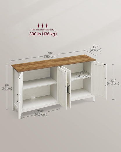 Storage Cabinet, Buffet Cabinet, Sideboard, Credenza, with Adjustable