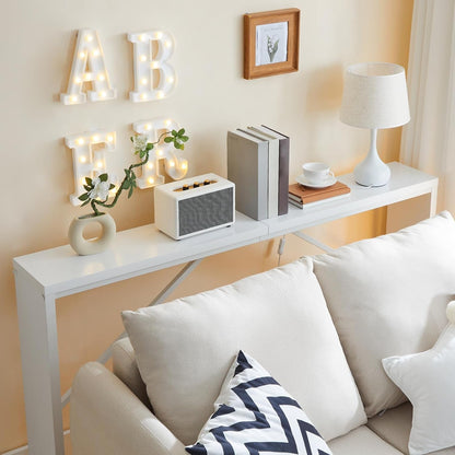 Console Table, 62.2" Long Sofa Table behind Couch, Narrow Entryway