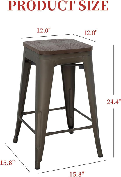 Metal Bar Stools Counter Height Barstool Industrial Bar Chairs Patio