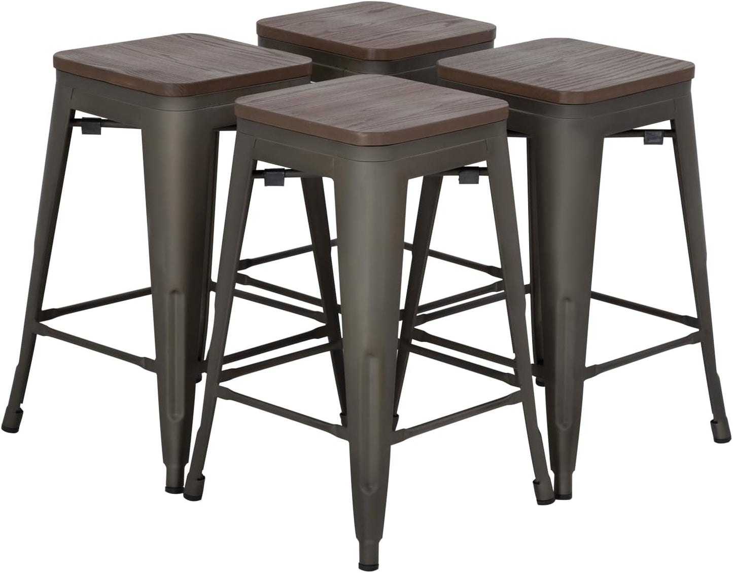 Metal Bar Stools Counter Height Barstool Industrial Bar Chairs Patio