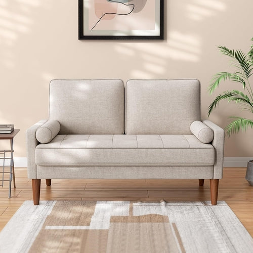 Modern Ashbeige Loveseat for Small Spaces