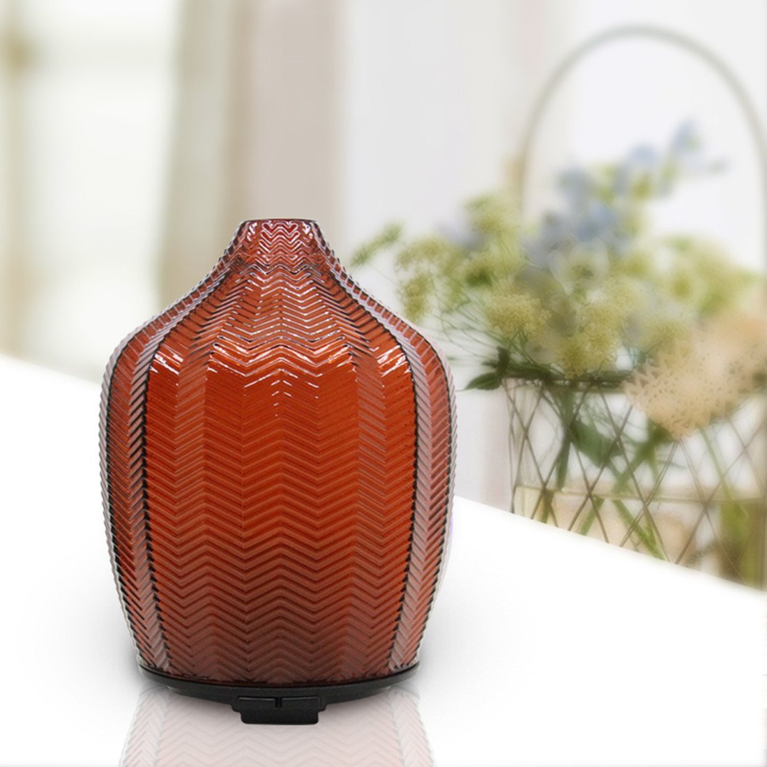 Dark Red Glass Ultrasonic Aroma diffusers