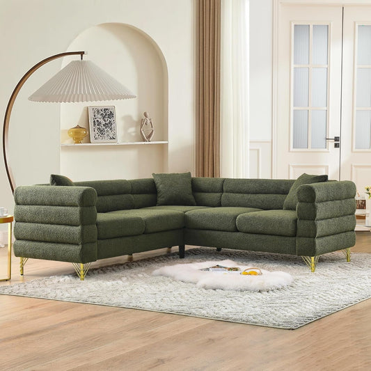 81 Inch Oversized Corner Sofa, L Shaped Sectional Couch, 5 Seater