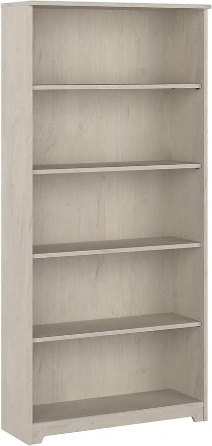 Bush Furniture Cabot Tall 5 Shelf Bookcase | Large Open Bookshelf in