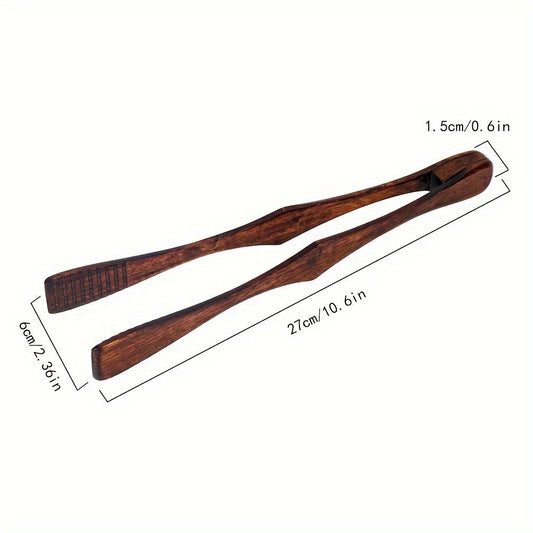 HeatResistant Wooden Food Tong Versatile Kitchen Essential