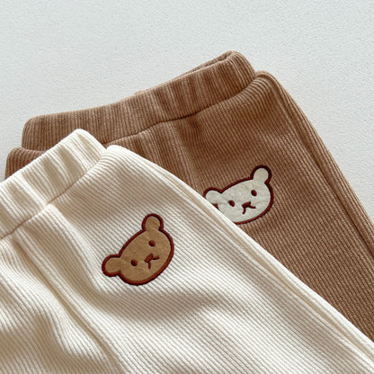 Infant Baby Unisex Bear Head Long-sleeved Combo Pants In Sets